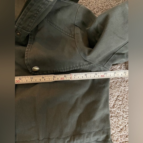 Michael Kors Jacket Womens Medium Green Utility Hooded Quilt Lined - Picture 6 of 7